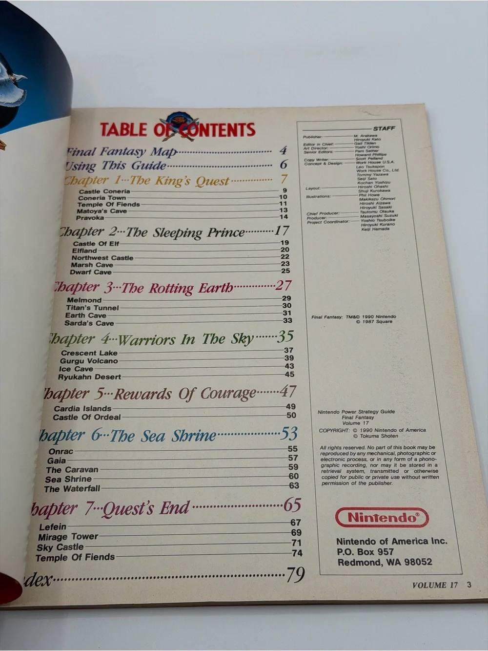 Nintendo Power Strategy Guide Final Fantasy Volume 17 1990 Magazine